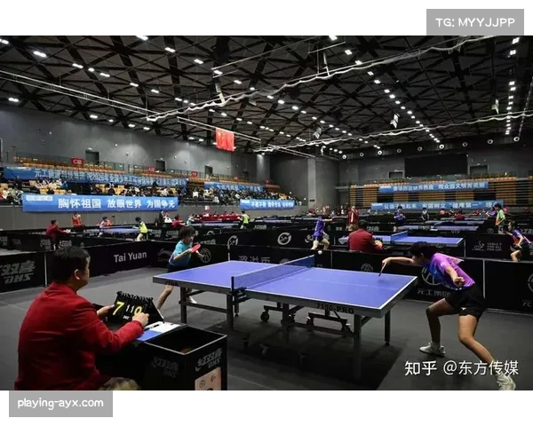 全国少年乒乓球锦标赛北方赛区在太原滨河体育中心收拍